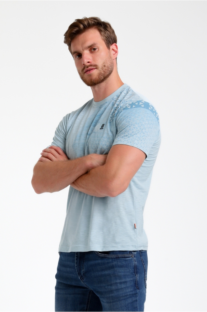 KATOENEN PRINT T SHIRT 155517 4001 bright blue